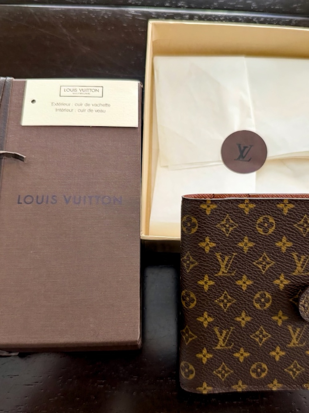 Luis Vuitton Leather Mini Address Book
